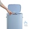 Happimess Tammi Kitchen 14.5-Gallon Slim Metal Push Button Trash Can, Tide Pool Blue HPM1017H - alternate 3
