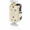 Leviton Lev-Lok GFCI 20A TR/PI Ind Gr Lt Almond MGFT2-T - alternate 1