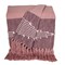 Homeroots 50" X 60" Pink Woven Cotton Striped Throw Blanket with Tassels and Embroidery 548936 - alternate 6