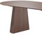 Homeroots 79" Walnut Solid Wood Double Pedestal Base Oval Dining Table 721101 - alternate 4
