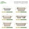 Ecoquality 24oz Rectangular Sugarcane Container, Compostable Bowls for Takeout, and Restaurant, 250PK EQCRTB24-250 - alternate 3
