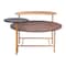 Homeroots 55" Brown Black and Gold Wood and Steel Three Tier Coffee Table 556709 - alternate 3