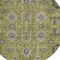 Homeroots 8' Olive Green Gray And Charcoal Round Oriental Washable Indoor Outdoor Area Rug 582106 - alternate 4