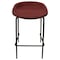 Leisuremod Servos Barstool with Upholstered Faux Leather Seat and Powder Coated Iron Frame, Bordeaux SSBL-18BOR - alternate 5