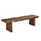 Homeroots 68" Dark Brown Solid Wood Dining Bench 522083 - alternate 6