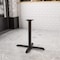 Flash Furniture Restaurant Table X-Base with 3" Dia. Tab, 23.75 in W, 30 in L, 28 in H, Cast Iron, Iron, Black XU-T2230-GG - alternate 5