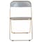 Leisuremod Lawrence Acrylic Folding Chair with Gold Metal Frame, Transparent Black, 4PK LFG19TBL4 - alternate 8