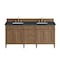 James Martin Vanities Brittany 72" Double Vanity, Pecan w/ 3 CM Charcoal Soapstone Silestone Top 655-V72-PCN-3CSP - alternate 1