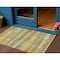 Homeroots 3' X 5' Gold Wheat And Ivory Striped Washable Indoor Outdoor Area Rug 613278 - alternate 1