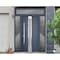 Vdomdoors Steel Door Deux 1717 Gray Graphite Stainless Inserts Single Modern Painted-W64xH96-Right-hand Outsw DEUX1717EXD-GRE-W14+36+14xH80+16-RH-O - alternate 4