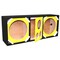 Deejay Led Two 12in Woofers plus Two Tweeters and One Horn YELLOW Empty Chuchera Speaker Enclosure D12T2H1YELLOW - alternate 3