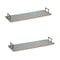 Homeroots Set of Two Blue Solid Wood Geometric Serving Tray With Handles 516317 - alternate 4
