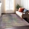Homeroots 8' X 10' Plum Olive Green And Lavender Abstract Washable Indoor Outdoor Area Rug 588435 - alternate 5