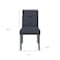 Homeroots Dark Gray Upholstered Fabric With Faux Crystal Bling Dining Side Chair 564887 - alternate 4