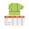 Ergodyne Hi-Vis Economy Vest w/Sleeves L/XL Class 3 U Back, , Zipper 3 Pockets, 1 Mic Tab 8320Z - alternate 2