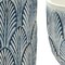 Homeroots Set of Two Blue And White Polyresin Geometric Pot Planters, 2PK 517982 - alternate 2