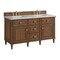 James Martin Vanities Lorelai 60" Double Vanity, Mid-Century Walnut, w/ 3 CM Siberian Silestone Top 424-V60D-WLT-3SFR - alternate 6