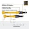 Dewalt Pivoting Extension Wand, Fits Vacuum Hoses 1-1/4 in. , 1-7/8 in.  & 2-1/2 in. . DXVA00-1200 - alternate 2