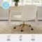 Martha Stewart Eloise Upholstered Office Chair in Off White/Polished Brass CH-232196-2-CR-GLD-MS - alternate 5