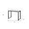 Homeroots 35" Antiqued White and Black Writing Desk 491414 - alternate 3