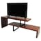 Leisuremod Orford TV Stand with MDF Shelves and Powder Coated Iron Legs, Walnut ORS88NW - alternate 1