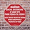 Signmission Maintain Social Distancing At Least, 6 Inch X 6 Inch, Plastic Sign OC-P-6-200 - alternate 6