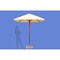 Bambrella 7' Square Bamboo Market Umbrella w/1.5" Pole Diameter-Ecru Canopy 2.1m SQ-L-E - alternate 1