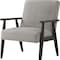 Homeroots 30" Gray And Black Linen Arm Chair 533957 - alternate 3