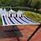 Homeroots Blue Red And White Striped Double Hammock 643966 - alternate 4
