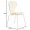 Leisuremod Modern Oyster Transparent Side Dining Side Chair with White Base in Amber, 4PK OCW-17A4 - alternate 5