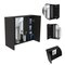Homeroots 24" Black Laminate Accent Cabinet With Four Shelves 477610 - alternate 1