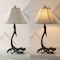 Jonathan Y Antler 27.5" Rustic Resin LED Table Lamp, Black JYL6305C - alternate 4