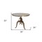 Homeroots Adjustable Height Antiqued Nickel Three Leg Base Round Top Dining Table 517844 - alternate 3