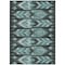 Homeroots 3' X 5' Teal Blue Aqua And Charcoal Southwestern Washable Indoor Outdoor Area Rug 587830 - alternate 3