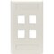 Black Box Gigastation2 Wallplate, 1-Port Single-Gang, Office White WPT456 - alternate 1