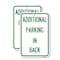 Signmission Additional Parking in Back Sign, 18'' X 24'' 2 Signs, Heavy Gauge Aluminum, 2PK A-1824-2PACK-24351 - alternate 1