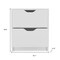 Homeroots 19" White Wood Two Drawer Nightstand 543690 - alternate 3