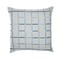 Homeroots 24" Light Blue Check Cotton Blend Throw Pillow  With Embroidery 549435 - alternate 2