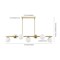 Jonathan Y Luca Parisian 53" 7-Light Modern Glam Iron Globe Linear LED Pendant, Brass Gold/White JYL7573A - alternate 6