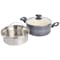 Spice By Tia Mowry Savory Saffron 5 Quart Nonstick Aluminum Dutch Oven with Lid and Steamer in Gray 96278.03RR - alternate 2