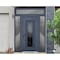 Vdomdoors Steel Door Ballucio 6044 Gray Graphite 2 Side and Top Exterior Window Stainless Inserts Single Mode BALLUCIO6044EXD-GRE-W14+36+14xH80+16-RH-I - alternate 2