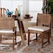Bali & Pari Alise Handwoven Seagrass Dining Chair with Mahogany Wood Frame - Woven Back and Seat, Earthy Brown 259-14245-ZORO - alternate 3