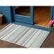 Homeroots 3' X 5' Teal Blue And Gray Striped Washable Indoor Outdoor Area Rug 632245 - alternate 1