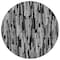 Homeroots 8' Gray And Black Round Striped Washable Indoor Outdoor Area Rug 603223 - alternate 2
