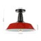 Jonathan Y Camila 14" 1-Light Classic Industrial Indoor/Outdoor Iron LED Semi Flush Mount, Red/White JYL7617E - alternate 4