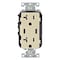 Leviton Duplex Outlet, USB C, Ivory 20A, 125V T5837-I - alternate 1