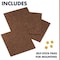 Quartet Dark Brown Cork Tiles, 12in x 12in, Fram 15050Q - alternate 3