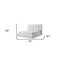Homeroots White Ribbed Texture Velvet Upholstered Queen Bed Frame 486078 - alternate 3