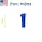 Aacc Self-Adhesive Vinyl Number: 1, Size: 1.5 in. Color: Blue Font: Anders, 8PK AACC-Anders-N1-Blue-I1.5x8 - alternate 1