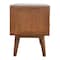 Homeroots 35in Chestnut Solid Wood Enclosed and Open Storage TV Stand 719177 - alternate 5